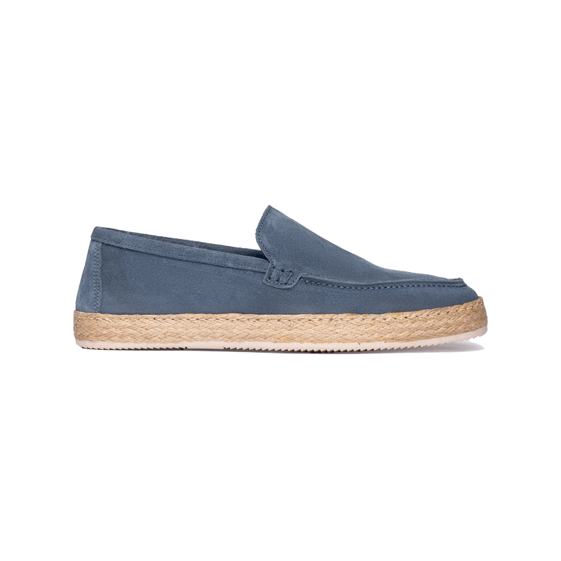 Espadrilles en Daim Bleu Azur