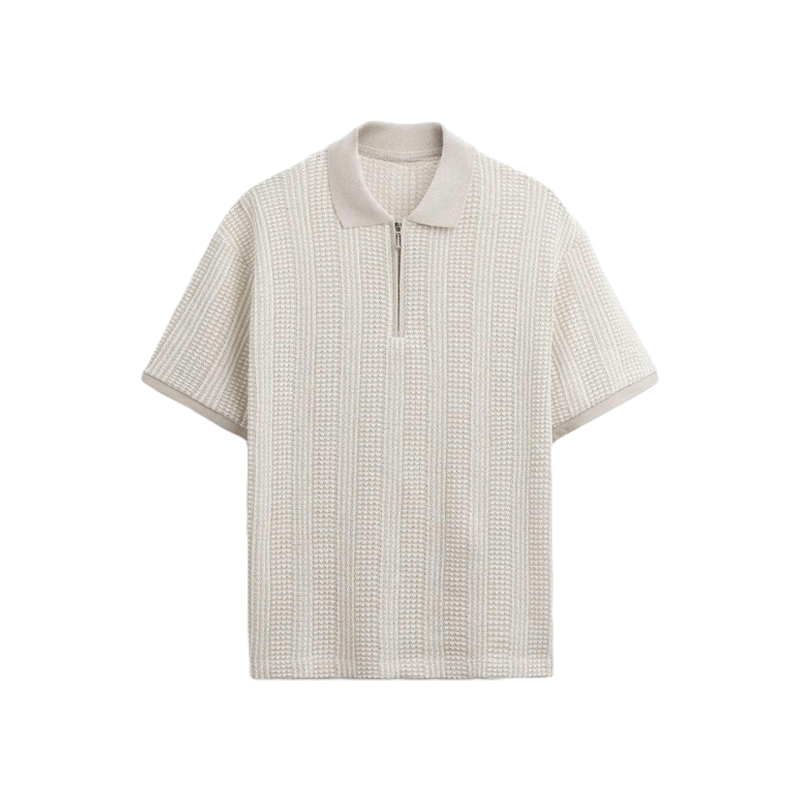 Poloshirt à demi-zipper Old Money - Style structuré & unique