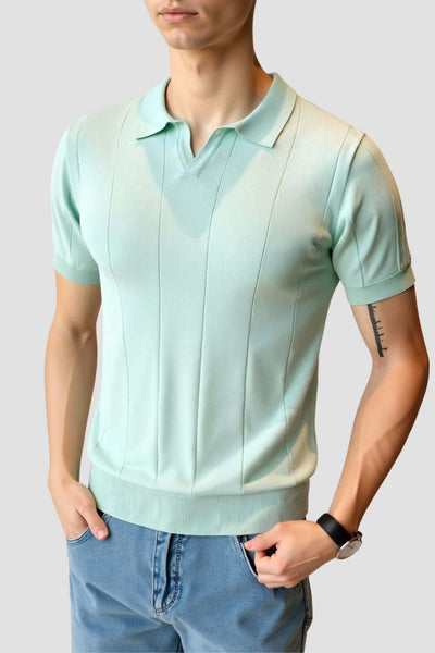 Polo Linéaire Classique pour Hommes - Allure Old Money & Confort