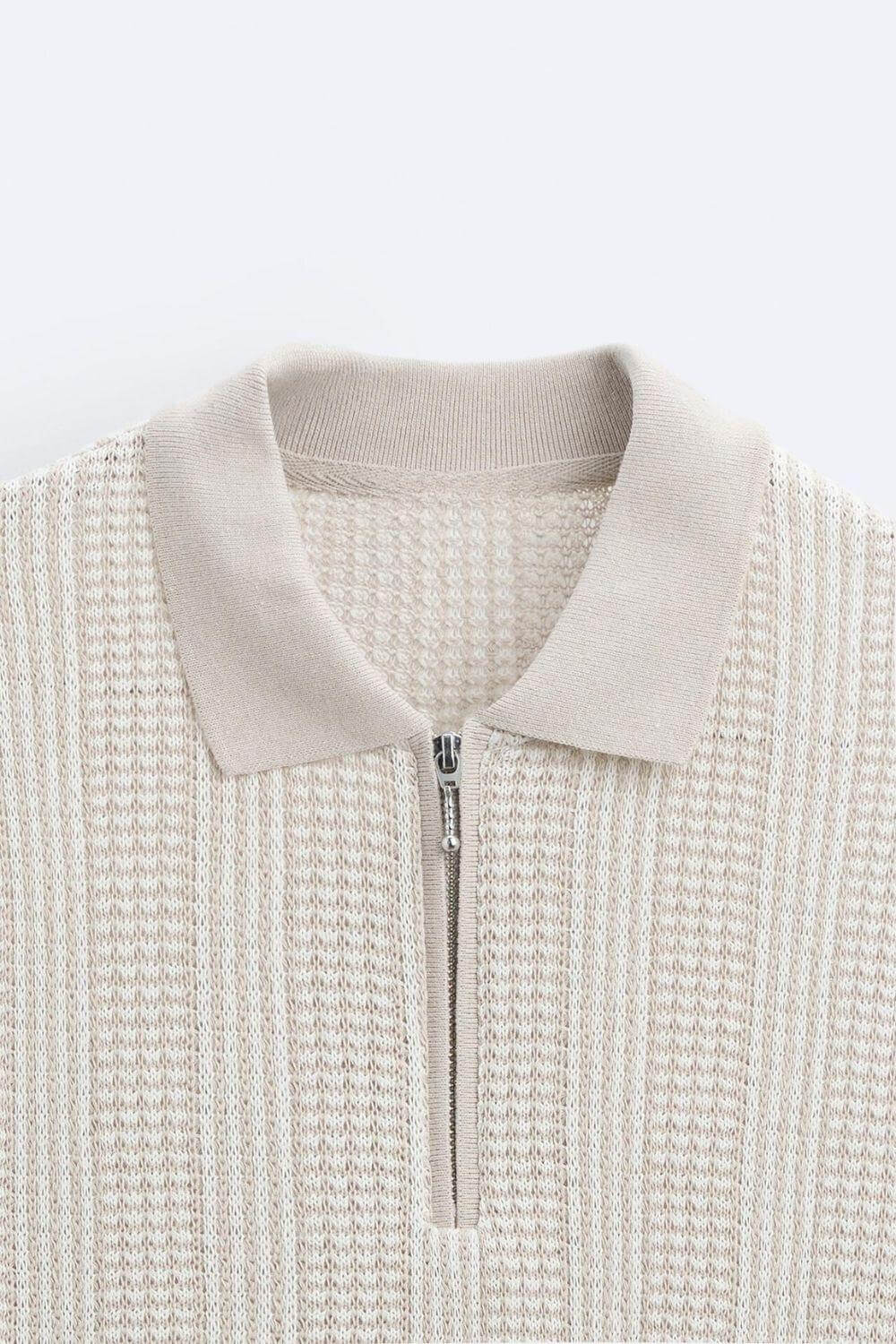 Poloshirt à demi-zipper Old Money - Style structuré & unique