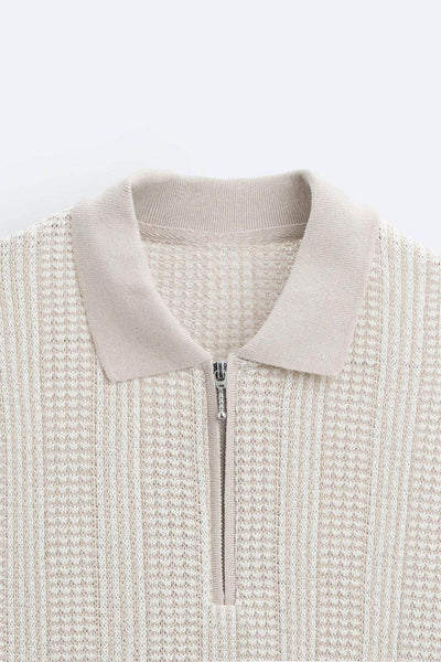 Poloshirt à demi-zipper Old Money - Style structuré & unique