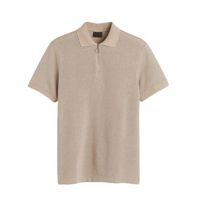Polo en laine intemporel – Fermeture éclair & coupe classique