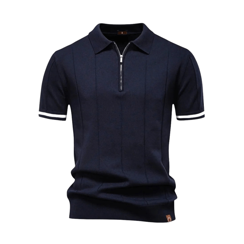 Polo Homme à Col Zippé Élégant