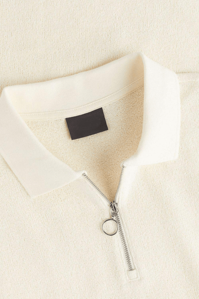 Polo en laine intemporel – Fermeture éclair & coupe classique
