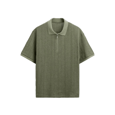 Poloshirt à demi-zipper Old Money - Style structuré & unique