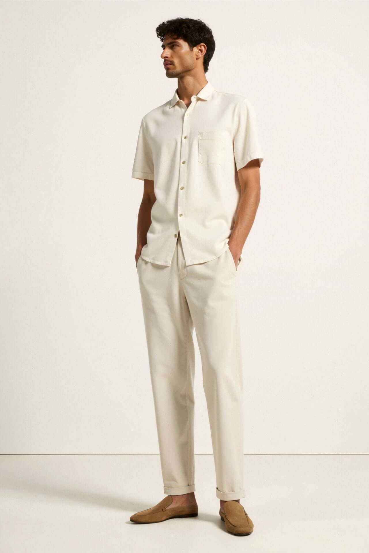 Pantalon Lin Ample : Élégance Intemporelle