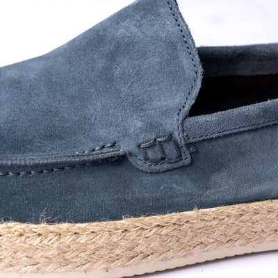 Espadrilles en Daim Bleu Azur