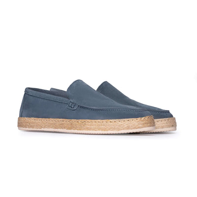 Espadrilles en Daim Bleu Azur
