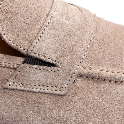 Mocassins Homme en Daim Gris Tourterelle Léopard