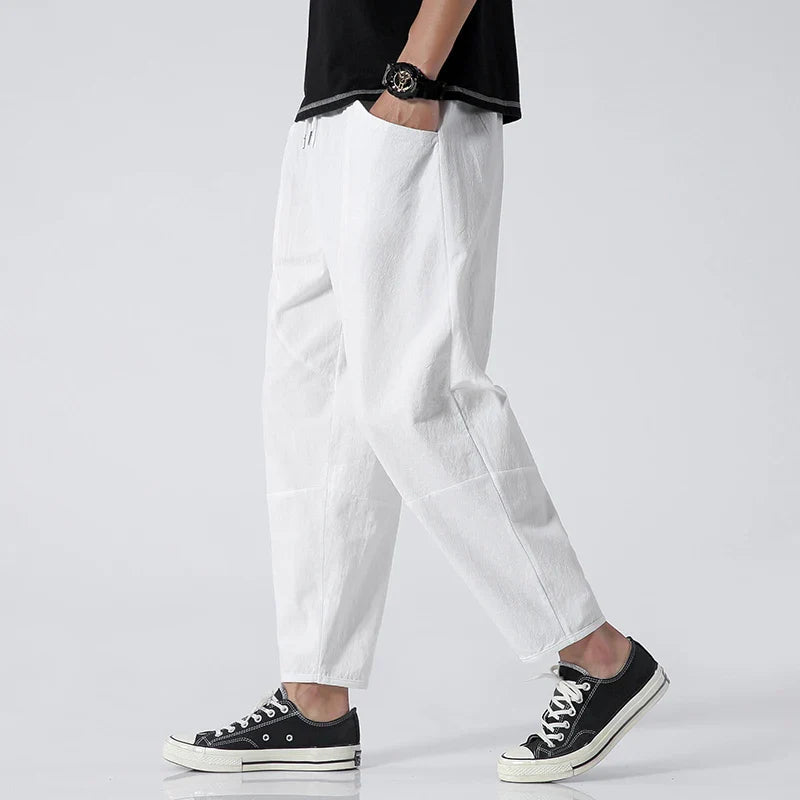 Pantalon cropped aéré – Linen d'été