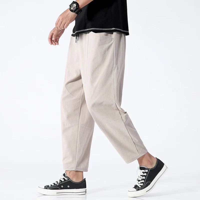 Pantalon cropped aéré – Linen d'été