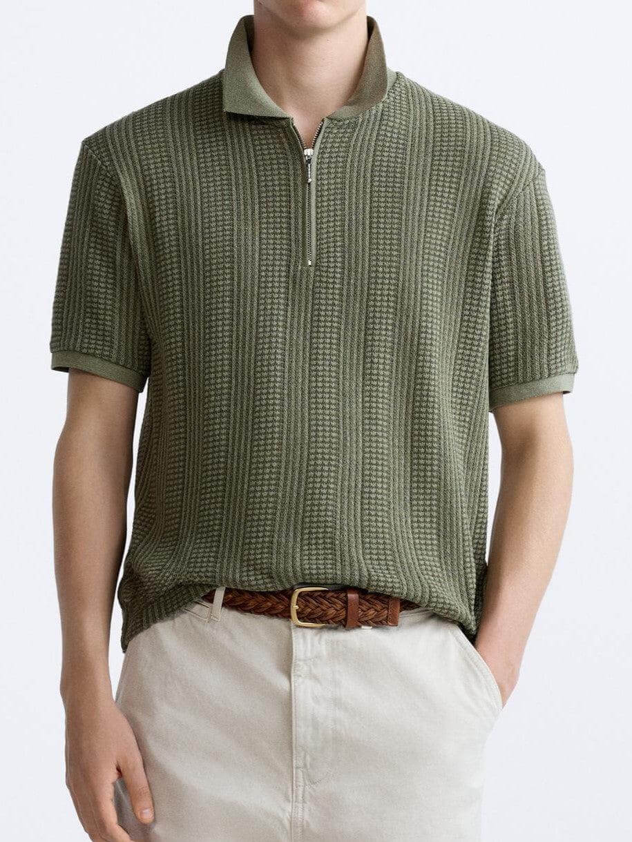 Poloshirt à demi-zipper Old Money - Style structuré & unique