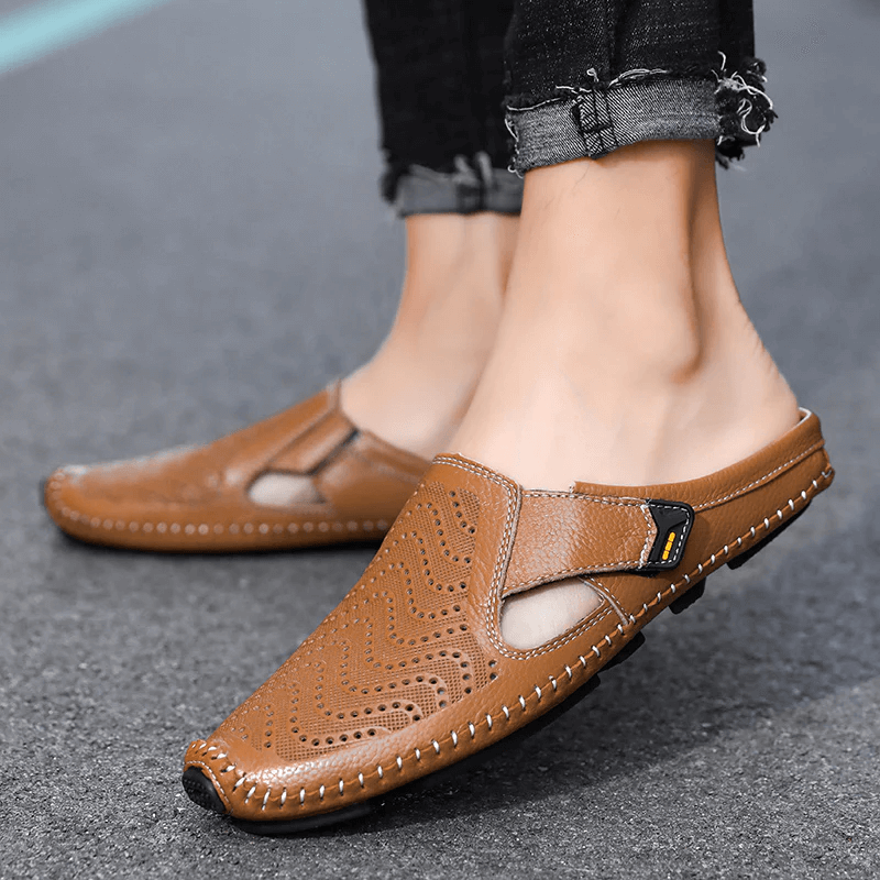 Sandales en cuir respirantes – Confort et élégance pour l'été